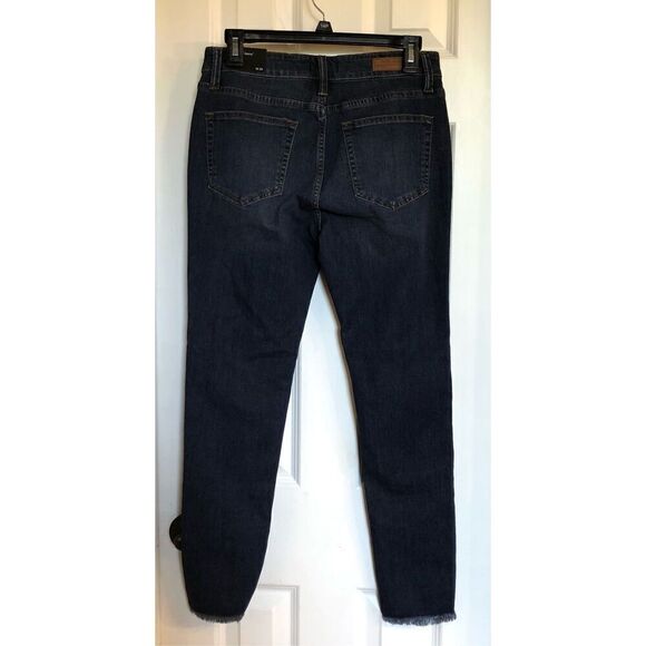 ANGRY RABBIT - L Sz 9 (29) Medium/Rise Fray/Hem Skinny Jeans in Dark Denim 👖 - Picture 7 of 16